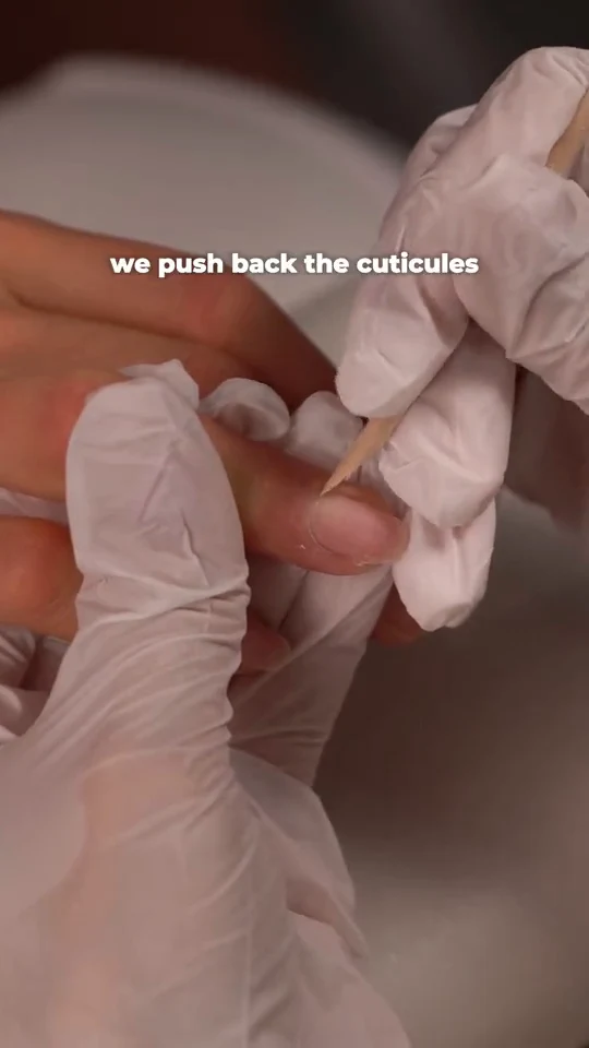 Real nail preparation and cuticle work at M.STUDIO in Midtown Manhattan