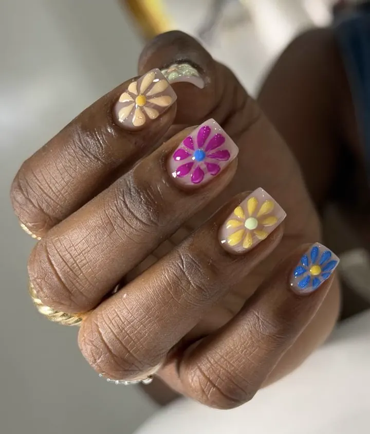 Creative gel design in NYC by Malika at M.STUDIO