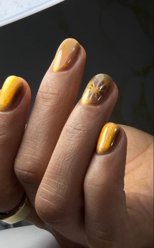 Detailed manicure work by Natalya at M. STUDIO