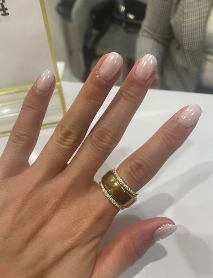 Ombre chrome gel manicure NYC by Mariam