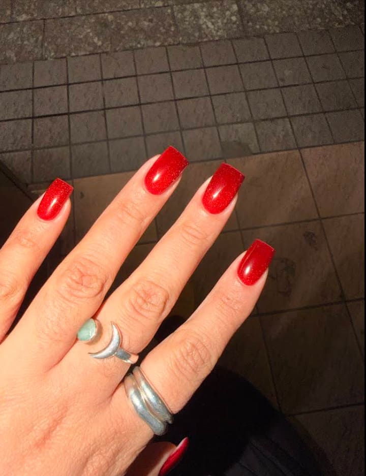 Detailed nail art by Aya at M. STUDIO